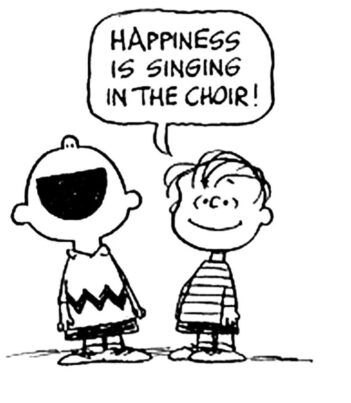 Happiness is singing in the choir